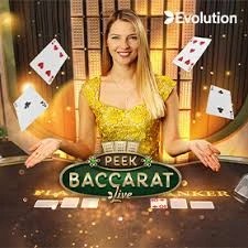 Peek Baccarat slot logo by Evolution at Instant Casino